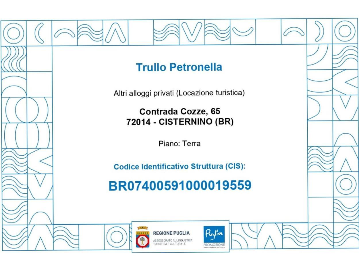 Вилла Trullo Petronella Чистернино Экстерьер фото
